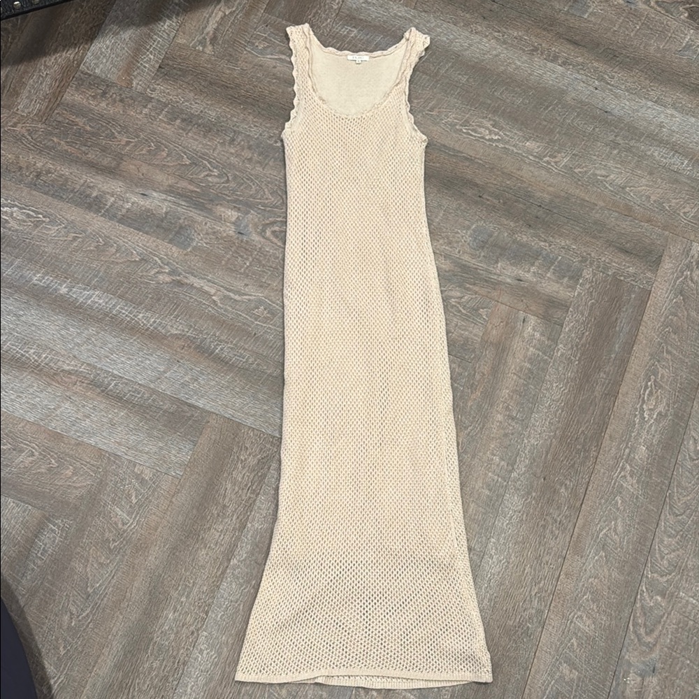 Z Supply Cream Crochet Maxi Dress